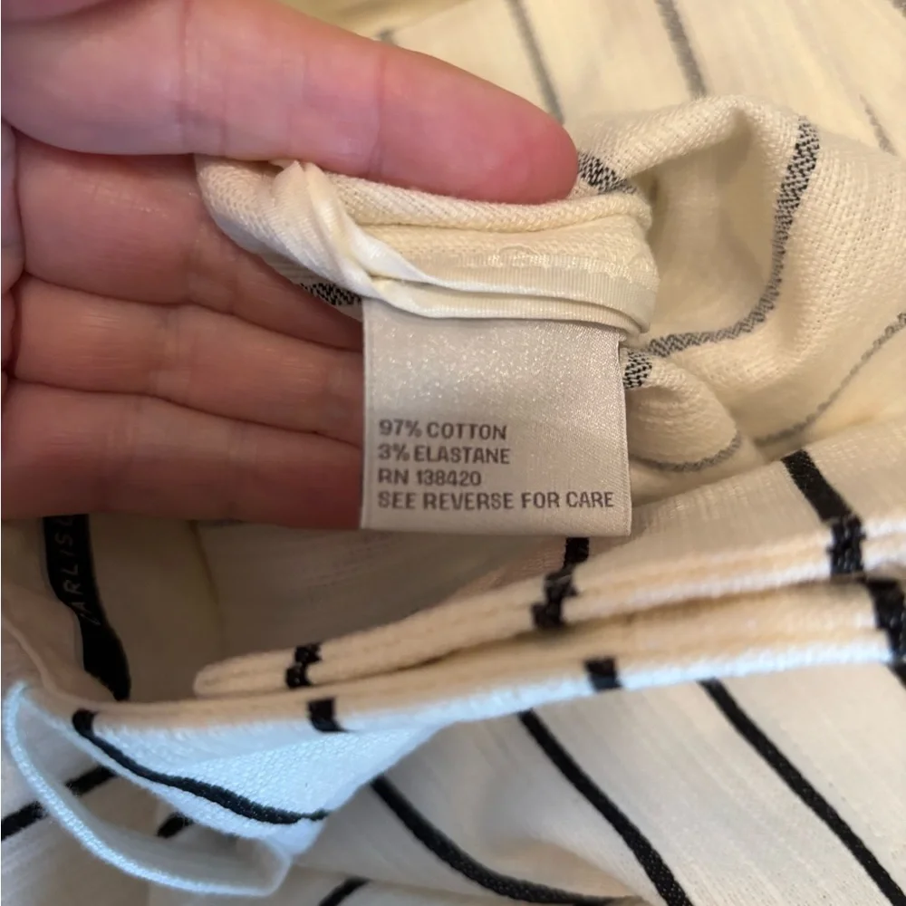 Carlisle Striped White and Black Women’s Dress Pants Size 4 - Picture 8 of 8